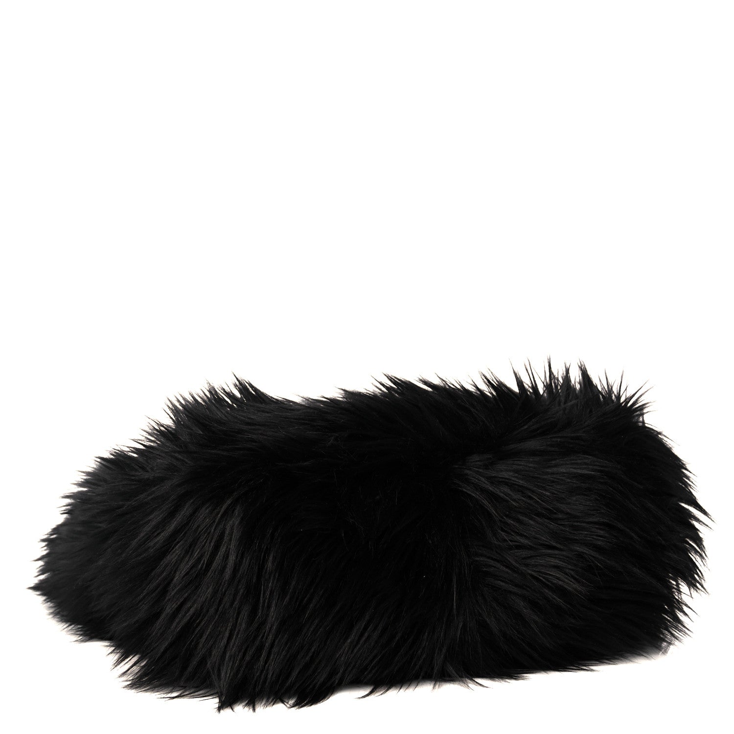 Prada Faux Fur Tote Black 4 of 9