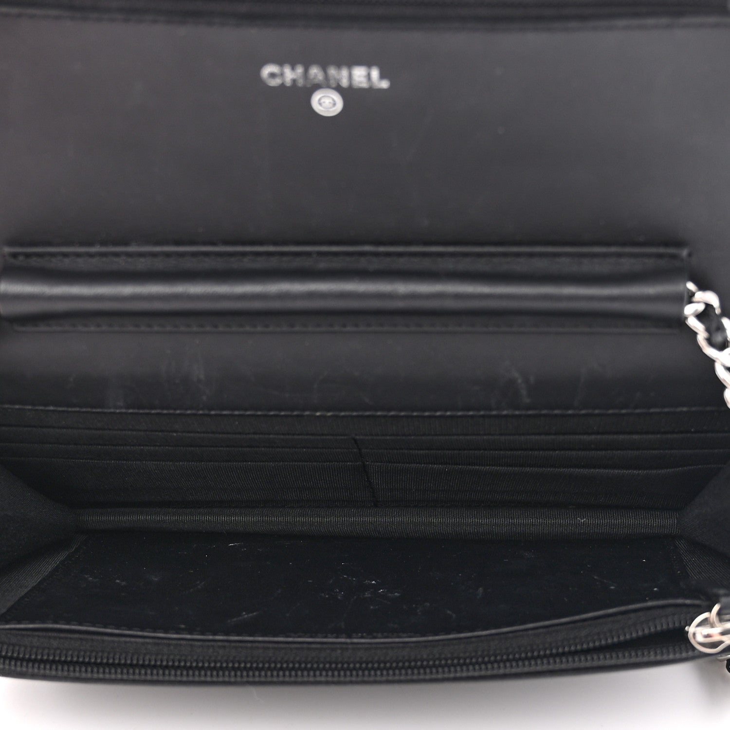 Chanel Caviar Timeless CC Wallet on Chain WOC Black 6 of 15