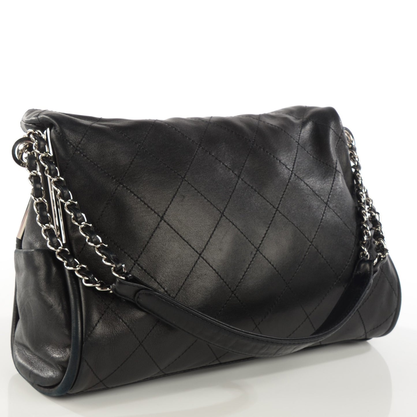 Lambskin Medium Ultimate Soft Tote Black