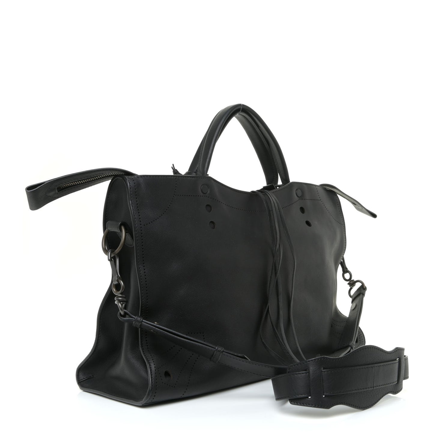 Veau Soyeux Perforated Blackout Hardware City Black