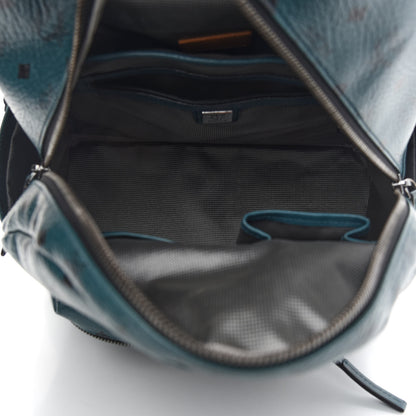 MCM Visetos Medium Side Studs Stark Backpack Teal 4 of 7