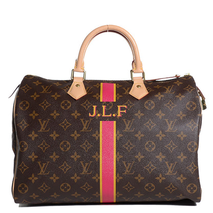 Louis Vuitton Monogram My LV Heritage Speedy 35 Fuchsia Yellow 1 of 7