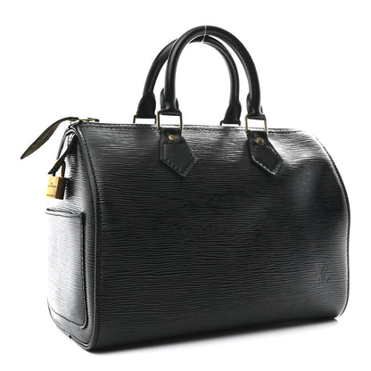 Louis Vuitton Epi Speedy 25 Black 3 of 10