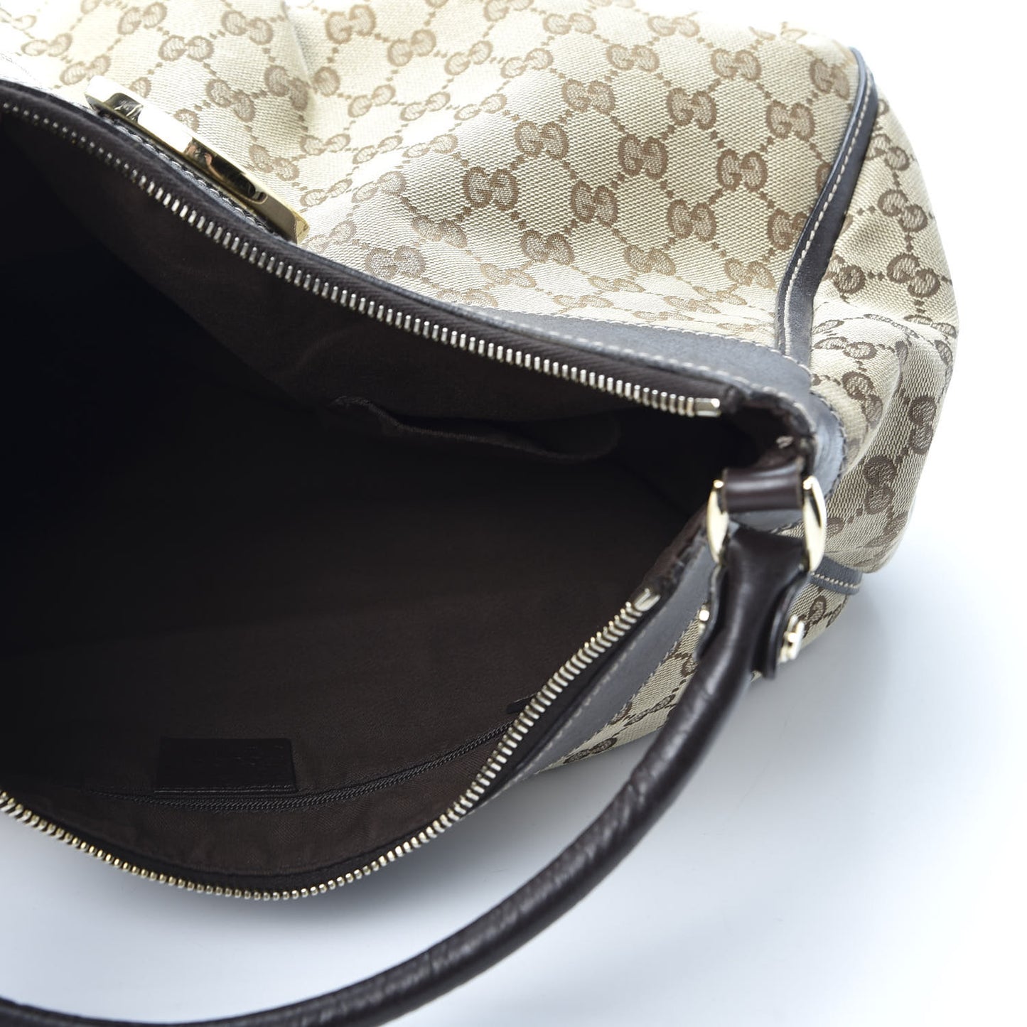 Monogram Large D Gold Hobo Dark Brown