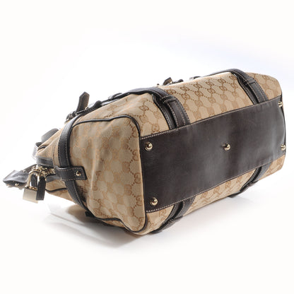 Gucci Monogram 85th Anniversary Boston Tote Brown 4 of 7