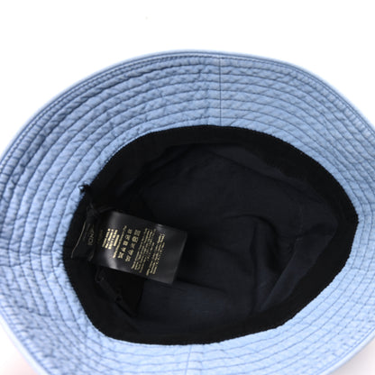 Fendi Woven Fabric Logo Bucket Hat M Celeste 7 of 8