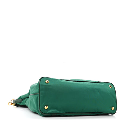 Prada Tessuto Nylon Saffiano Tote Oleandro 4 of 10