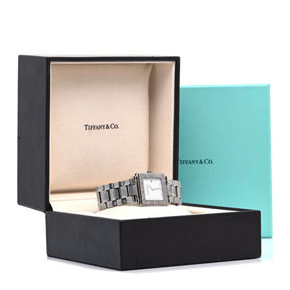 Tiffany Stainless Steel 28mm Atlas Square Quartz Watch 5 of 5