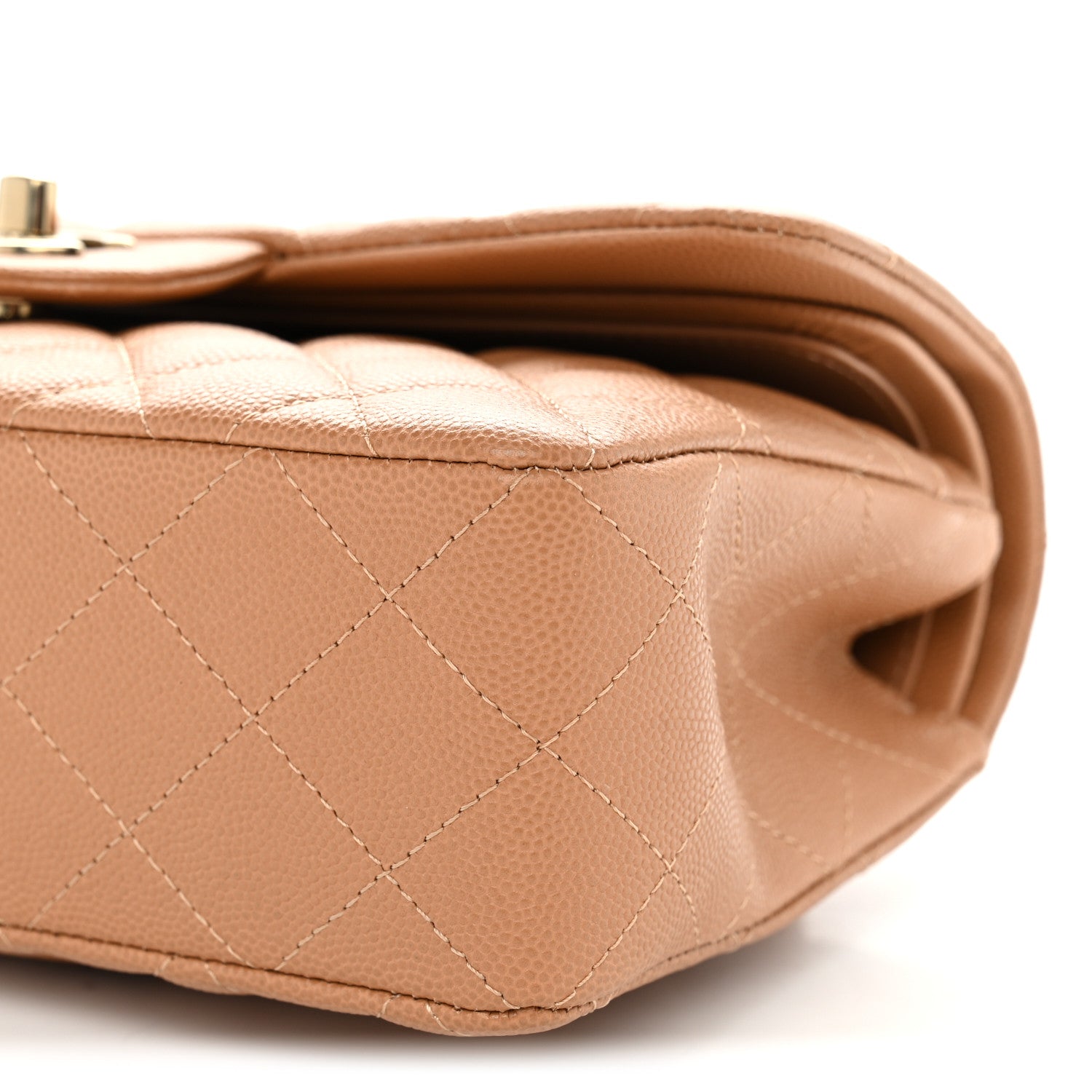 Chanel Caviar Quilted Small Double Flap Dark Beige 9 of 12