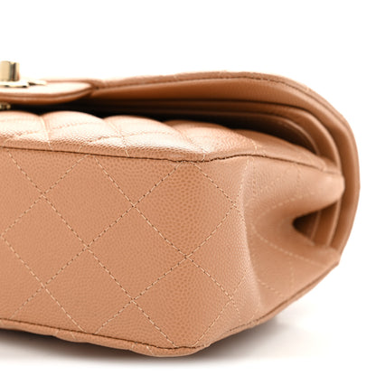 Chanel Caviar Quilted Small Double Flap Dark Beige 9 of 12