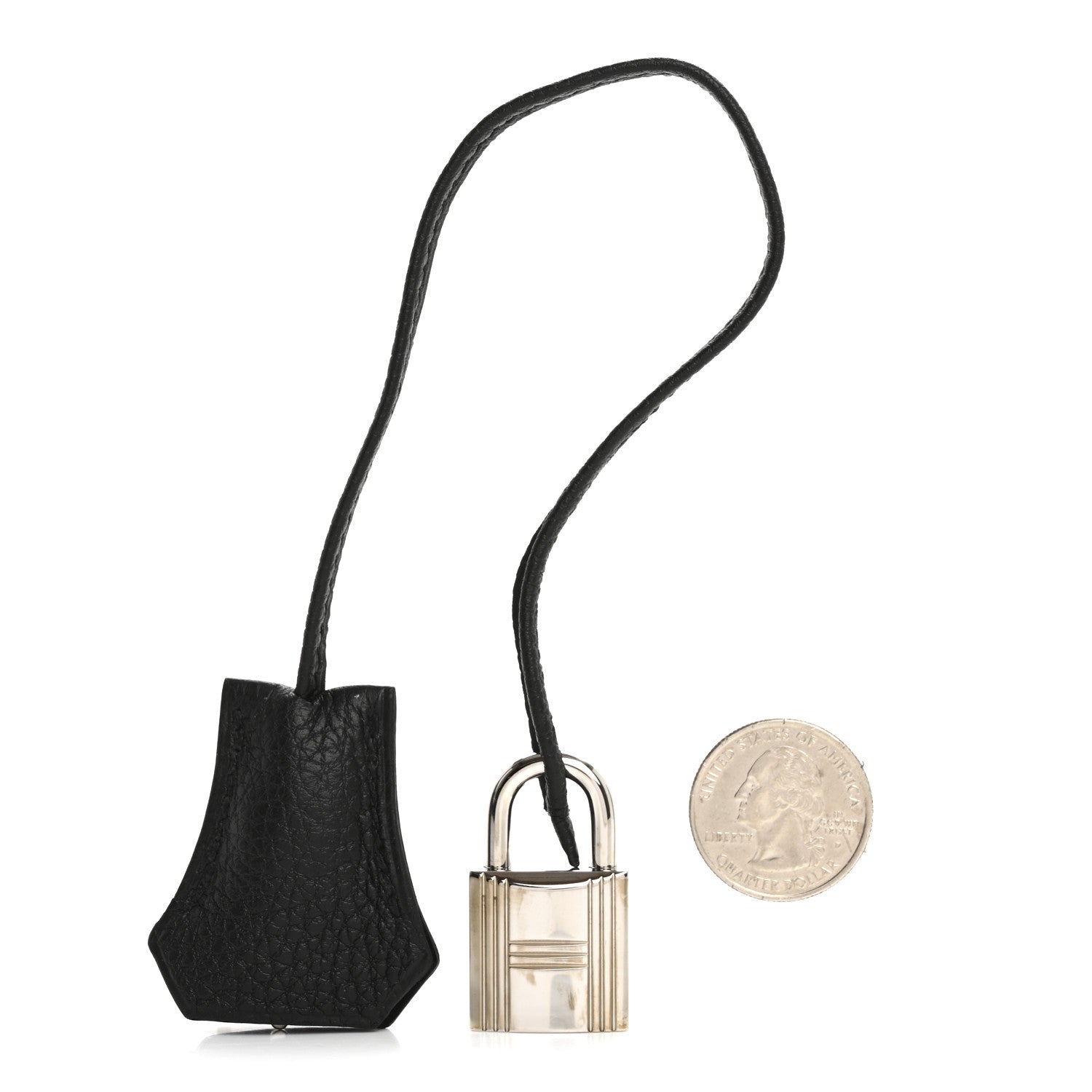 Hermes Togo Lock and Key Clochette Set Black 2 of 4
