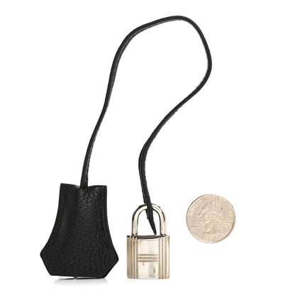 Hermes Togo Lock and Key Clochette Set Black 2 of 4