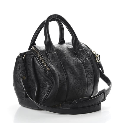 Alexander Wang Pebbled Lambskin Rockie Black Pale Gold Hardware 3 of 9