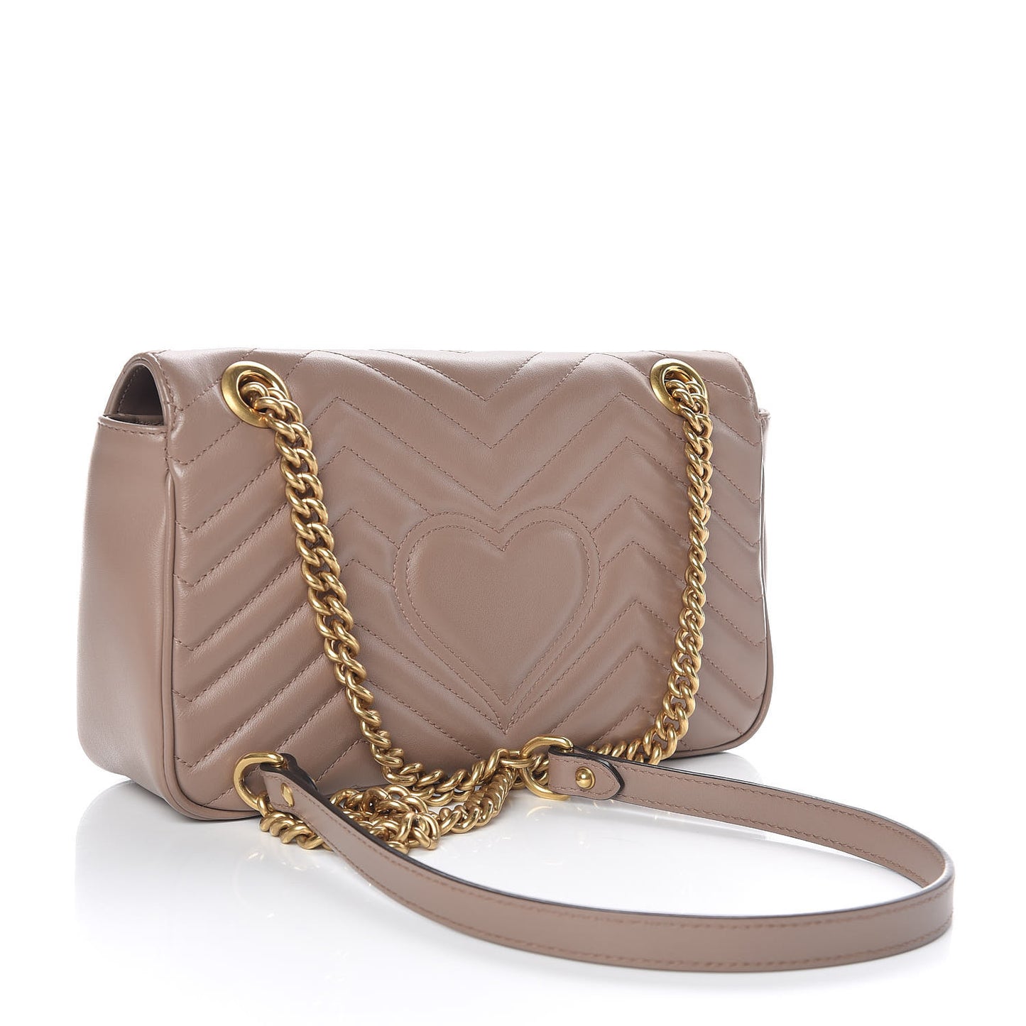 Calfskin Matelasse Small GG Marmont Shoulder Bag Porcelain Rose