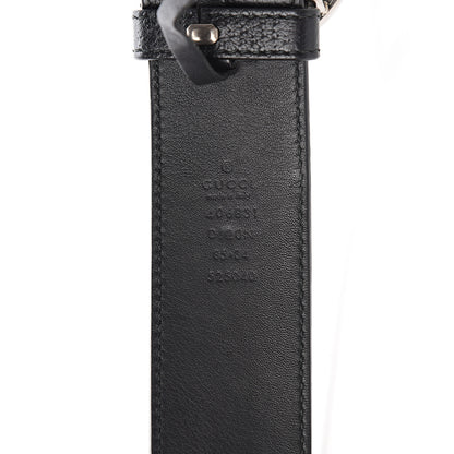 Gucci Textured Dollar Calfskin Nickel Double G 40mm Belt 85 34 Black 5 of 6
