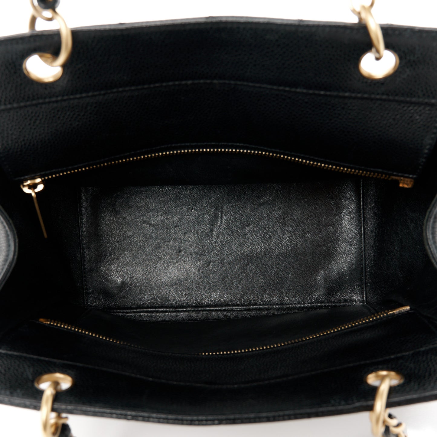 Caviar Quilted Petit Timeless Tote PTT Black