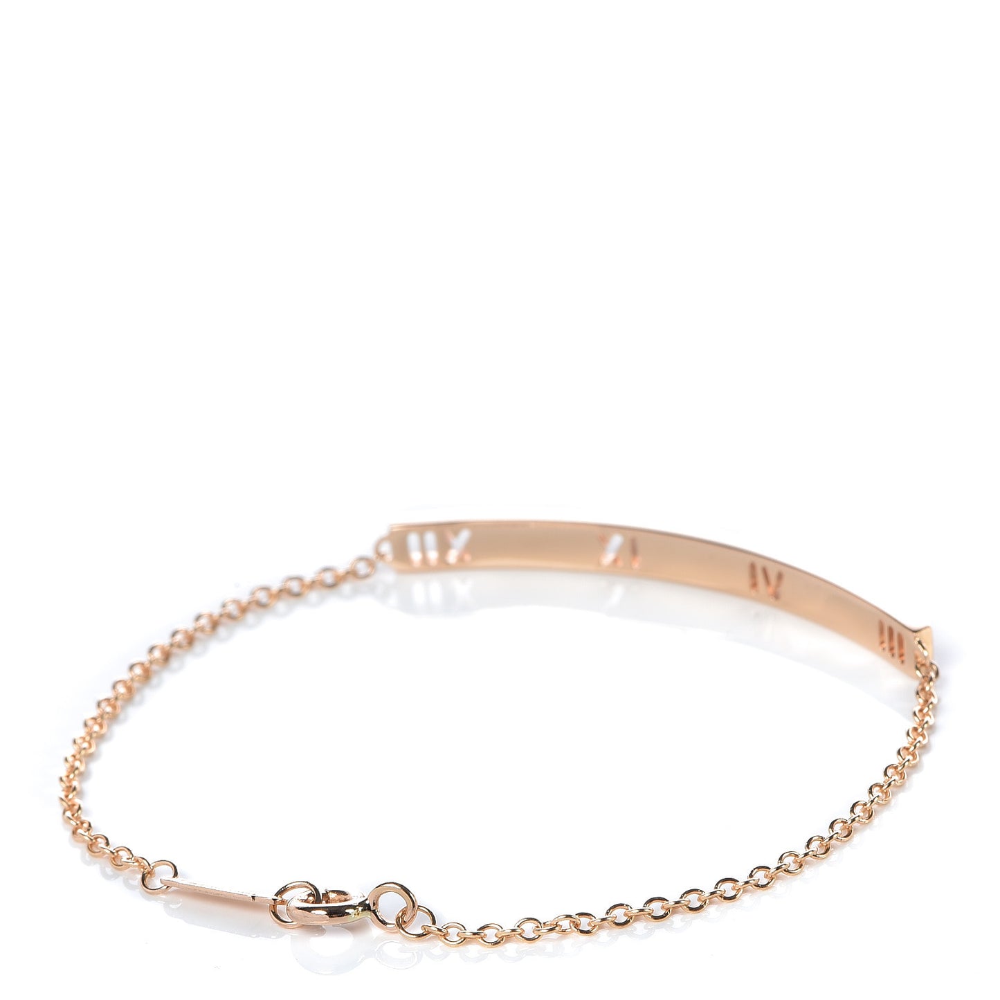 18K Rose Gold Diamond Atlas Bar Pierced Bracelet