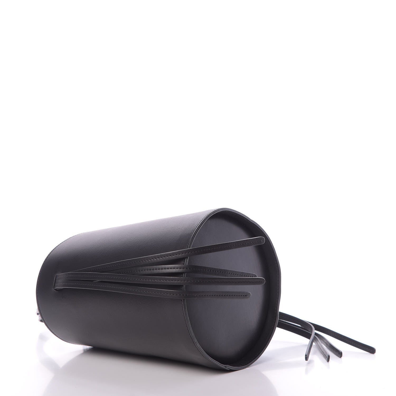 Mansur Gavriel Calfskin Fringe Bucket Bag Black 4 of 9