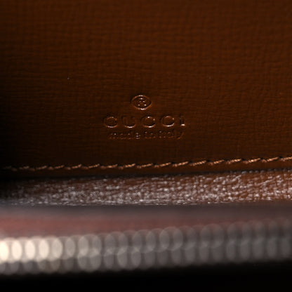 Balenciaga X GUCCI GG Monogram Azalea Calfskin Neo Classic Zip Around Wallet Beige Ebony Brown Sugar 6 of 10
