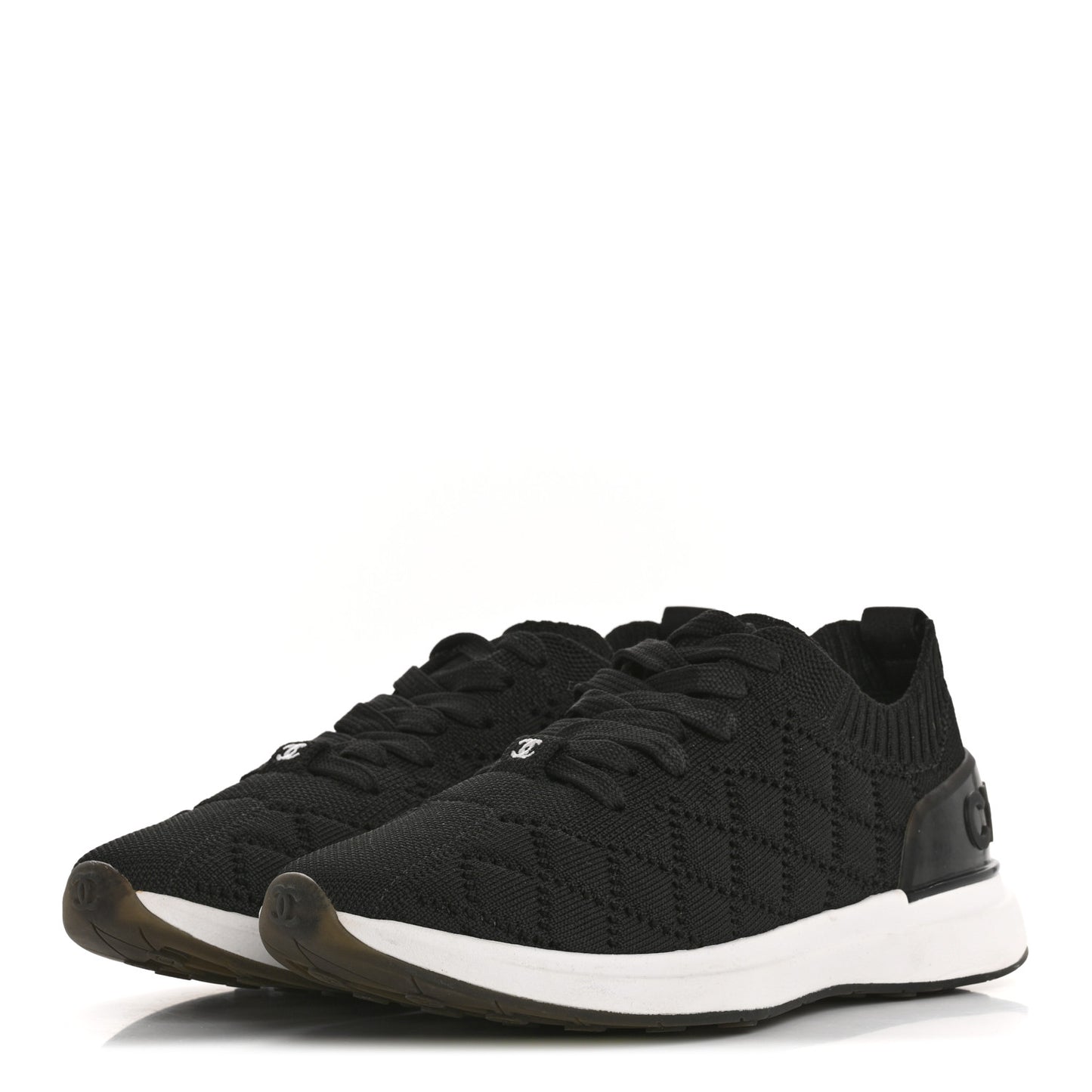 Fabric Logo Sneakers 36 Black