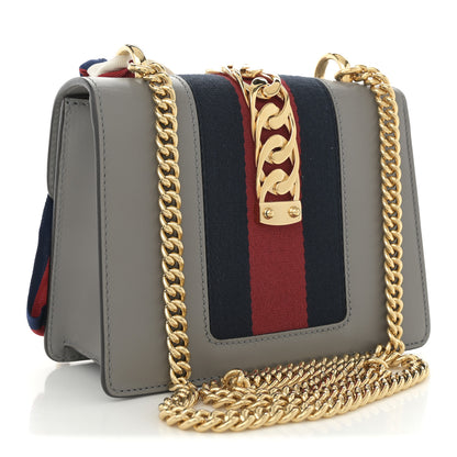 Gucci Calfskin Mini Sylvie Chain Shoulder Bag Deep Grey 3 of 13