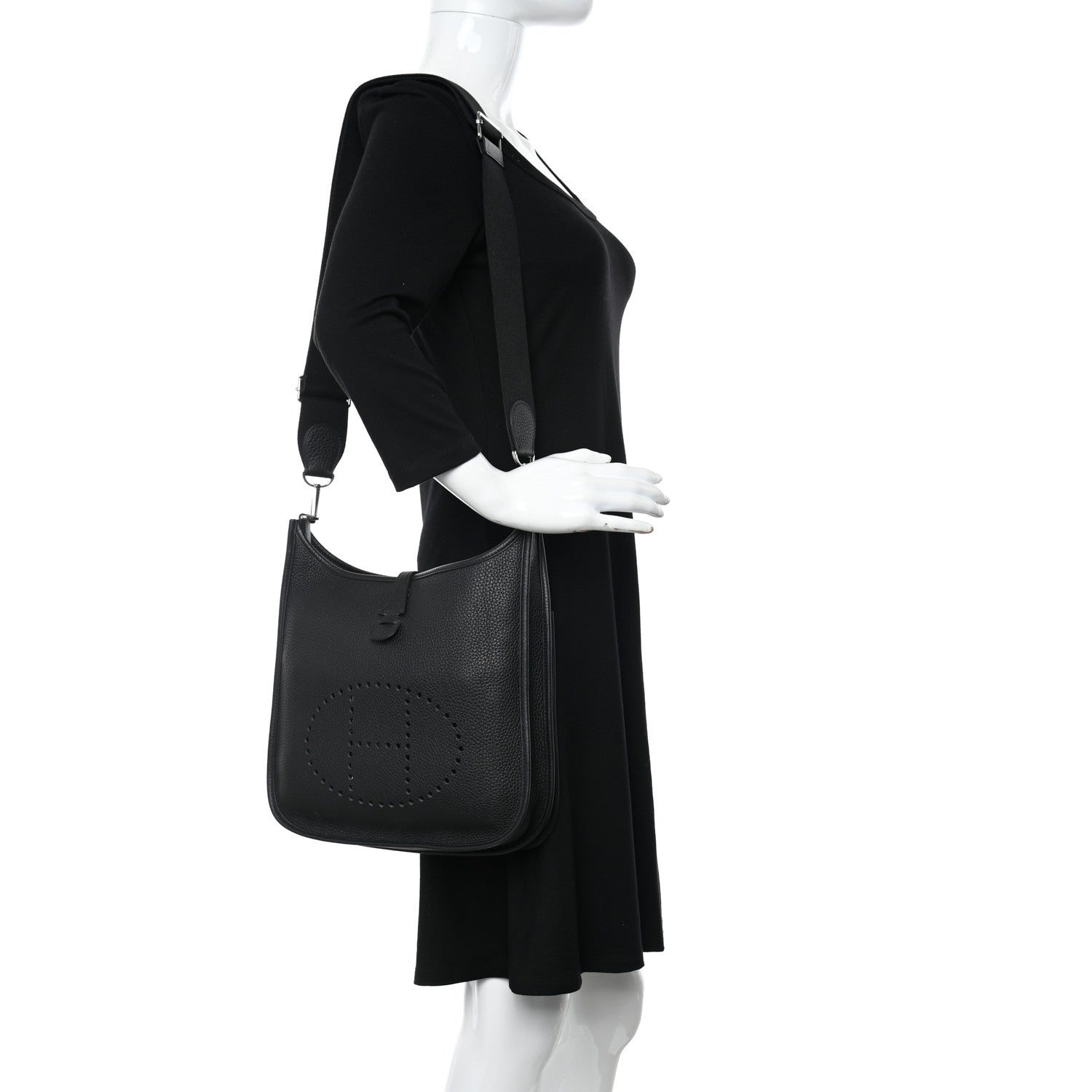 Hermes Taurillon Clemence Evelyne III PM Black 2 of 11