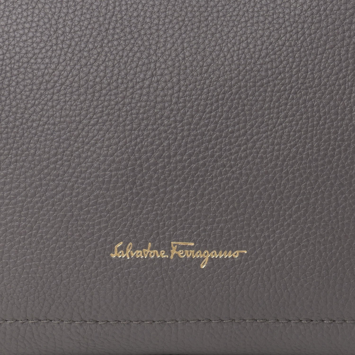 Salvatore Ferragamo Hammered Calfskin Double Handle Medium Amy Tote Grey 8 of 10
