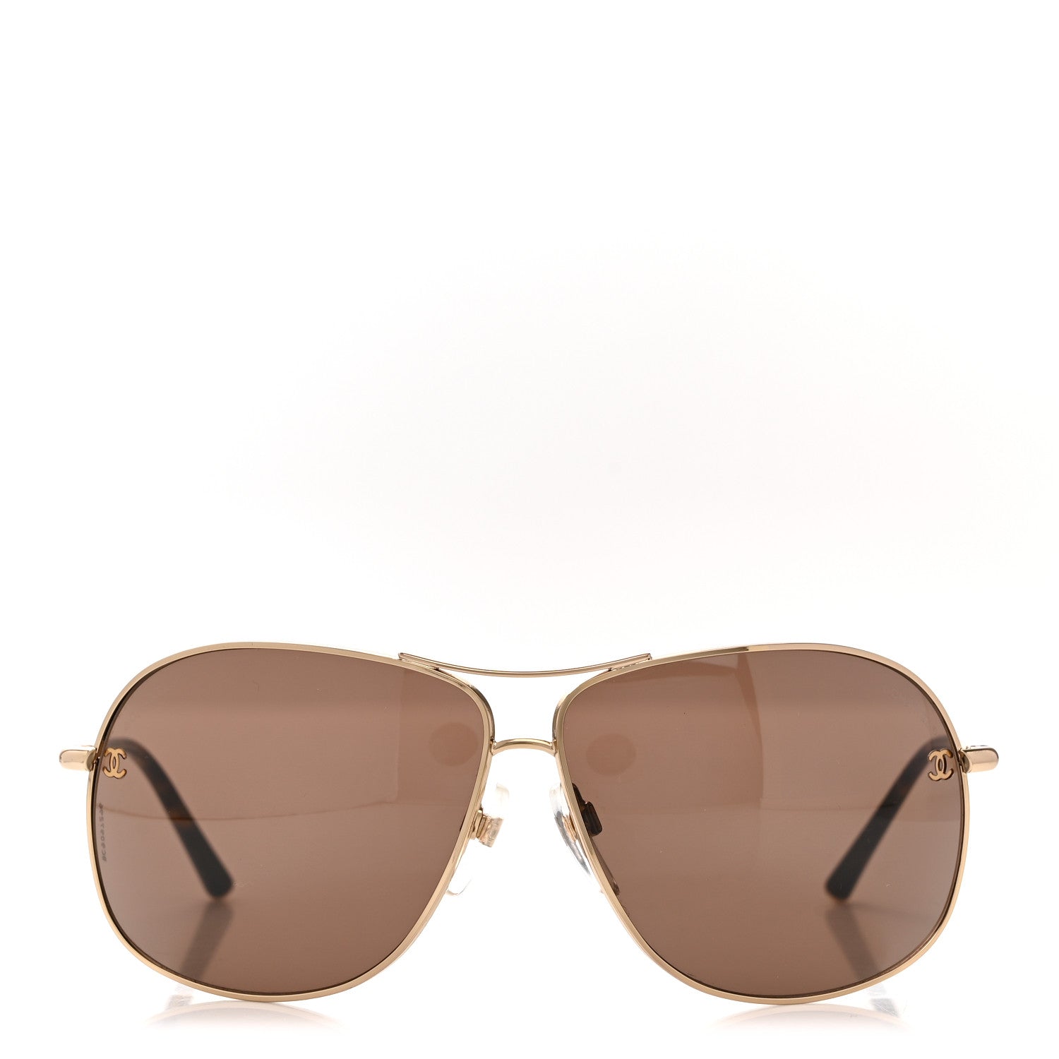 Chanel Metal CC Aviator Sunglasses 4193 Gold Havana Gold Havana 2 of 7