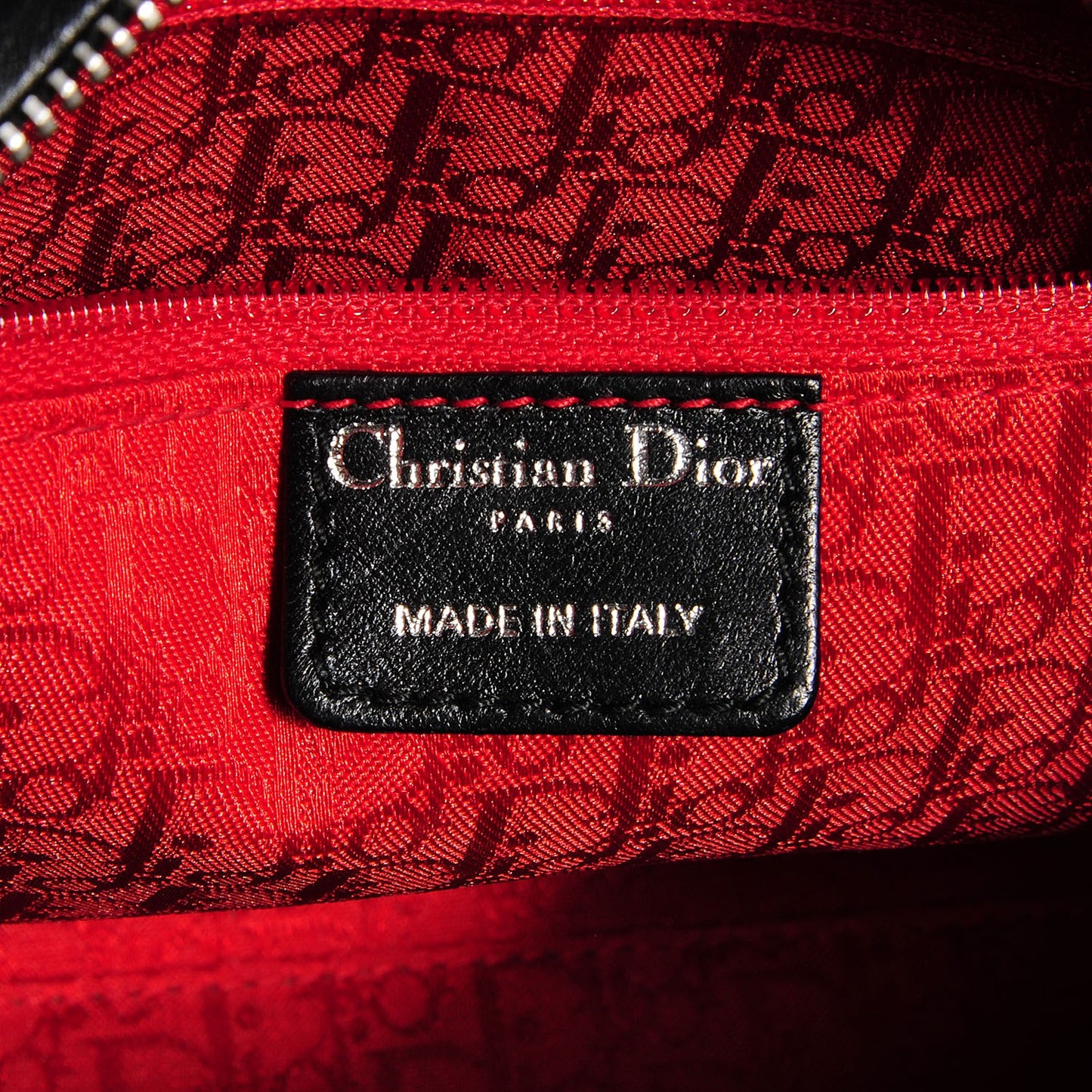 Lambskin Cannage Medium Lady Dior Black