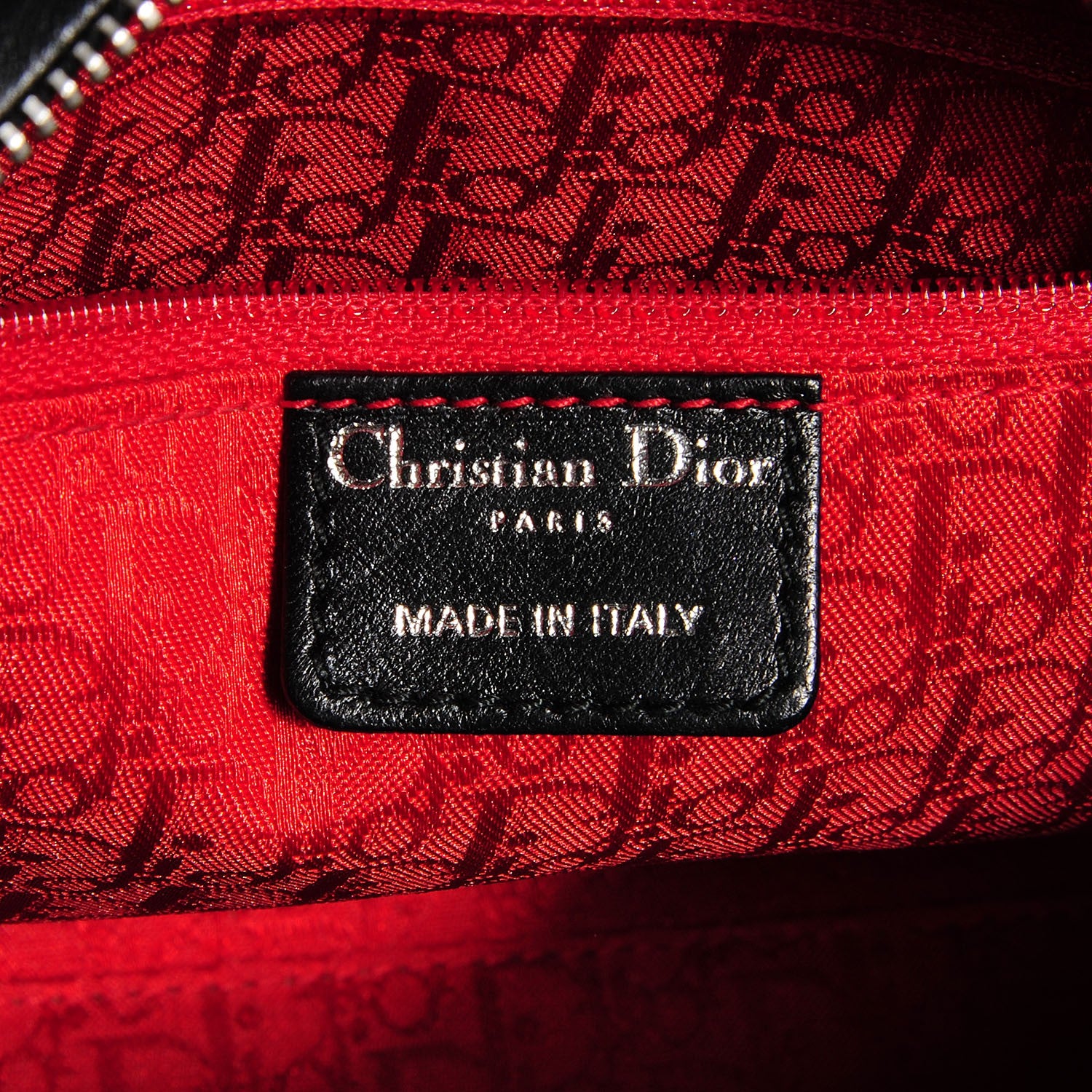 Christian Dior Lambskin Cannage Medium Lady Dior Black 6 of 7