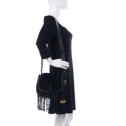 Prada Velluto Quilted CIty Corsaire Hunting Bag Black 2 of 9