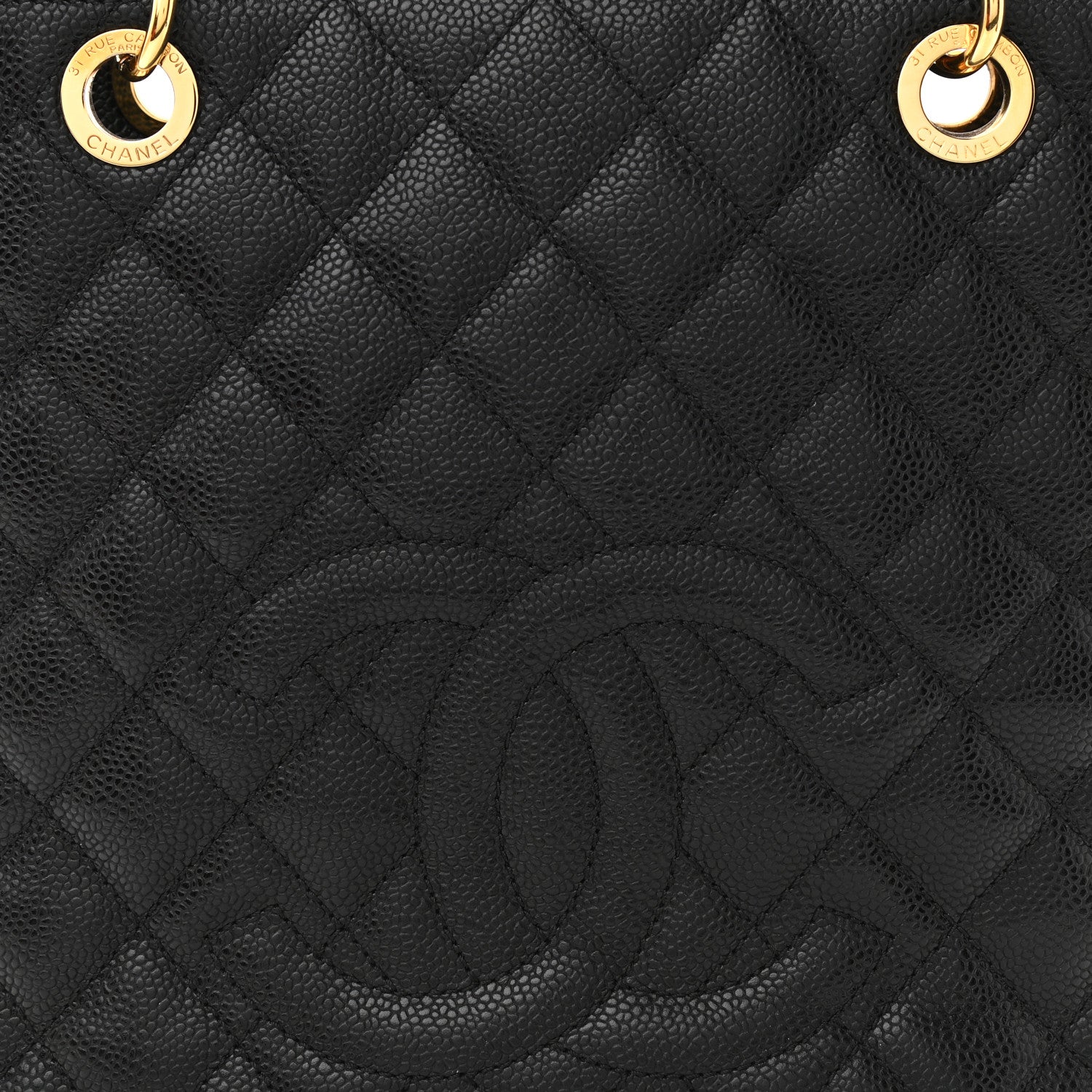 Chanel Caviar Quilted Petit Shopping Tote PST Black 8 of 10