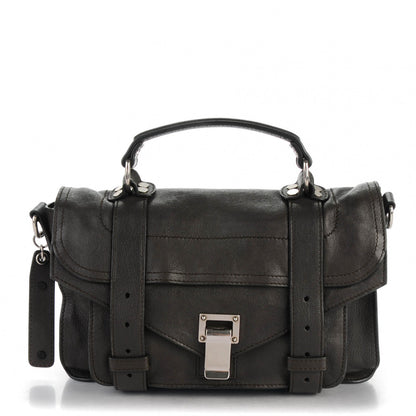 Proenza Schouler Lambskin Tiny PS1 Satchel Black 1 of 8