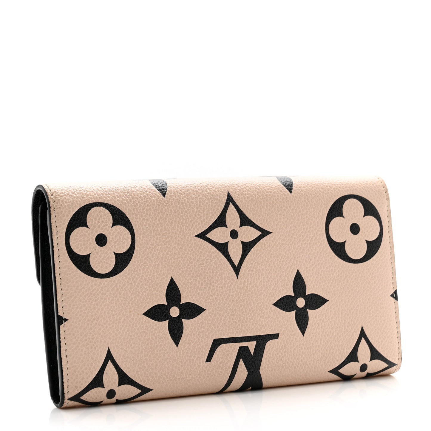 Empreinte Monogram Giant Crafty Sarah Wallet Creme Black