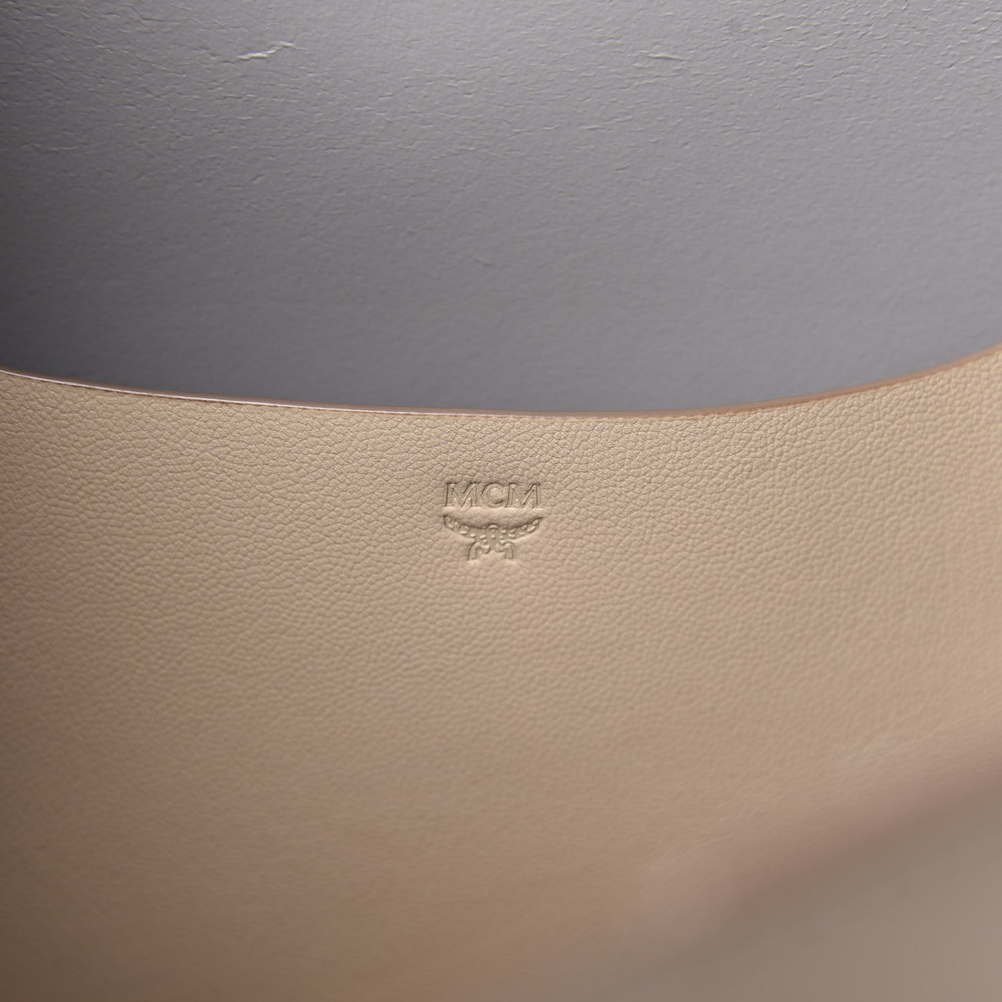 Calfskin Medium Shopper Tote Latte Beige