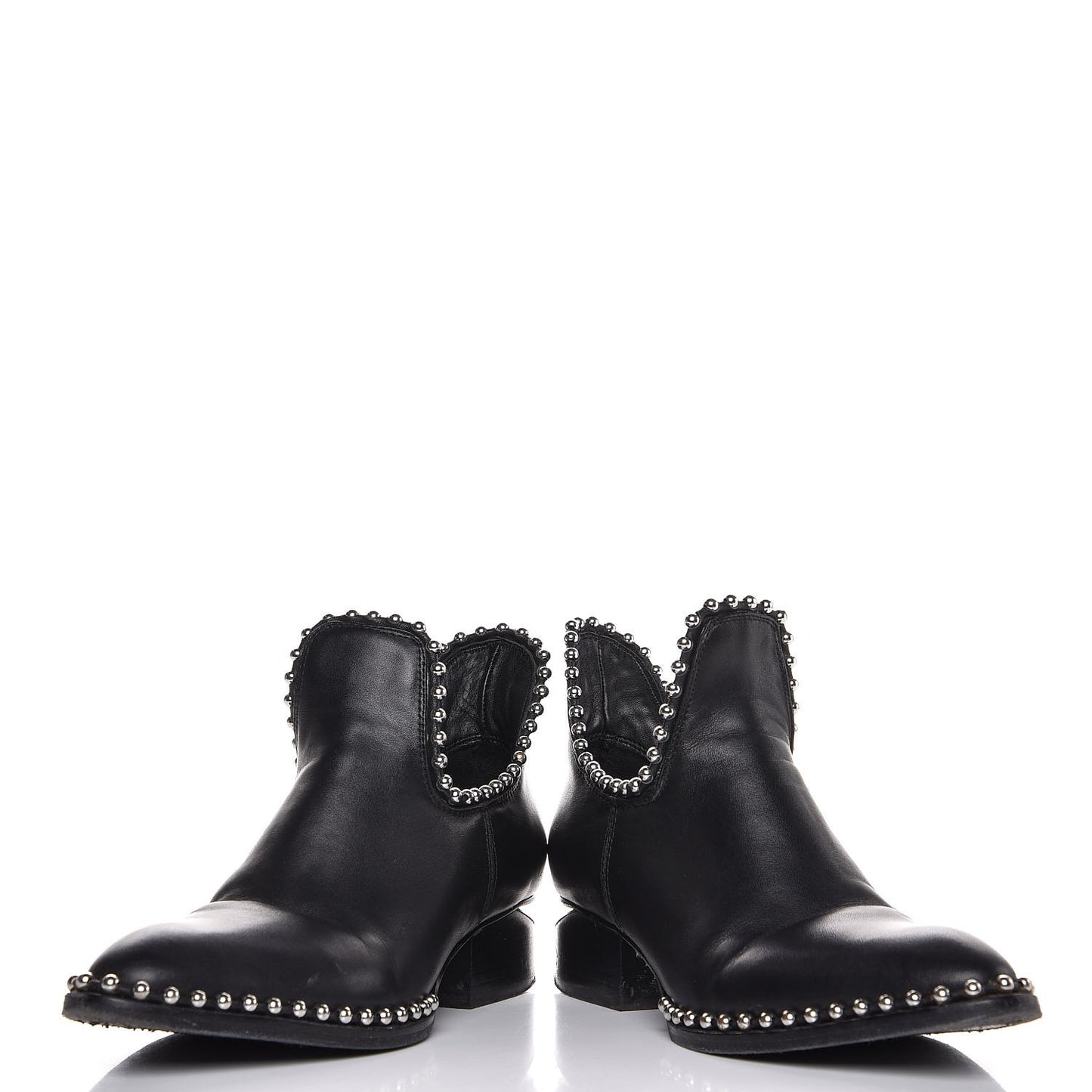 Calfskin Studded Kori Cutout Boots 36 Black