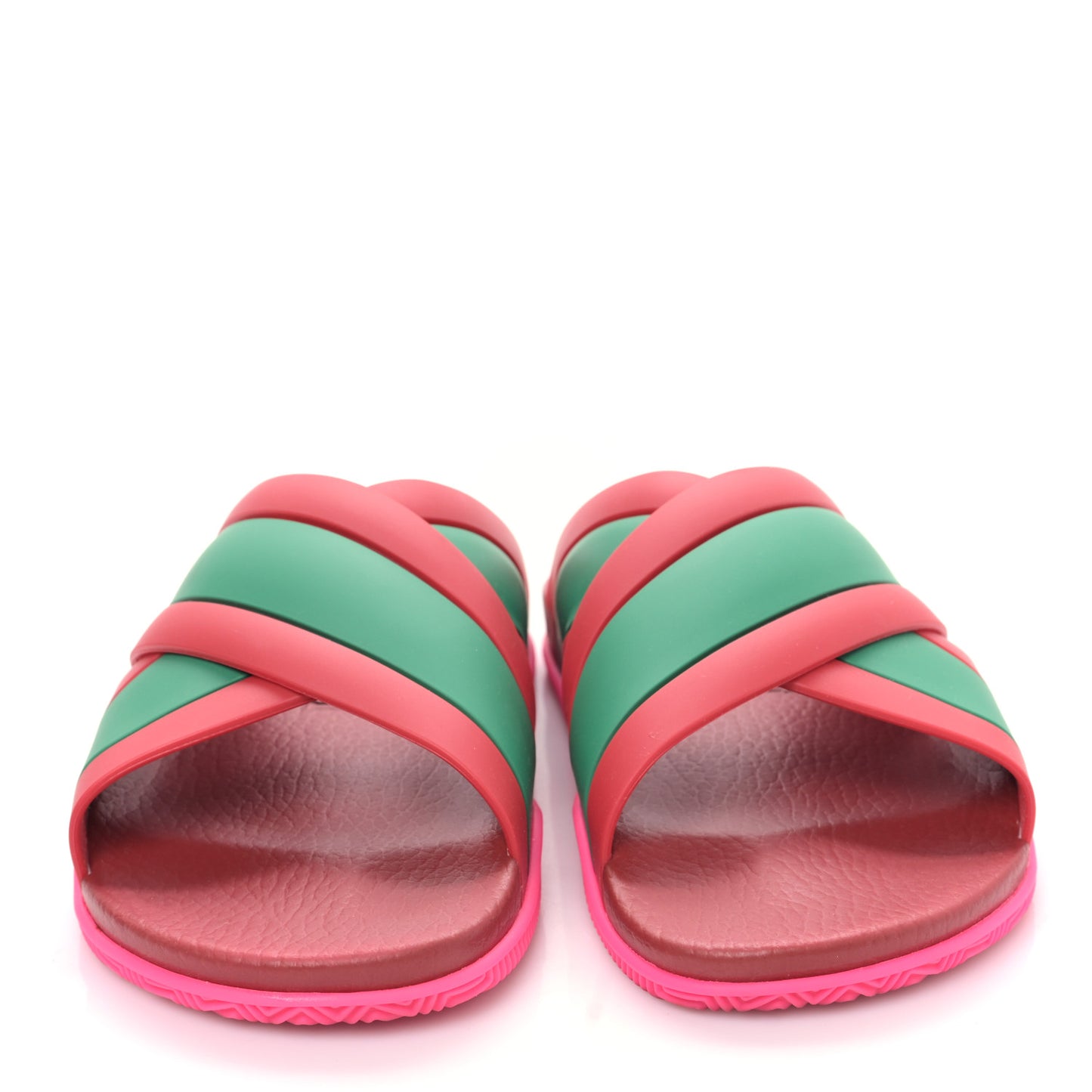 Rubber Web Womens Criss Cross Slide Sandals 40 Coral New Shamarock