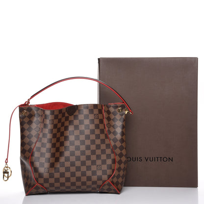 Louis Vuitton Damier Ebene Caissa Hobo Cherry 8 of 8