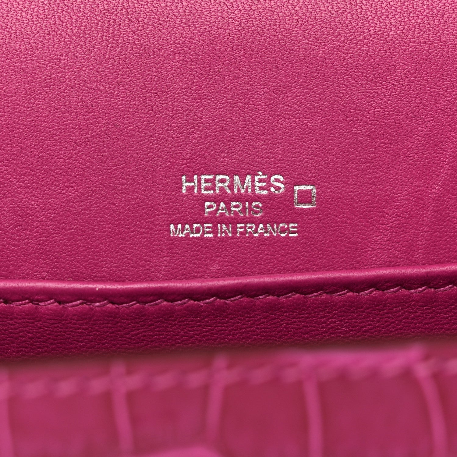 Hermes Shiny Alligator Mini Sac Roulis Rose Scheherazade 6 of 10