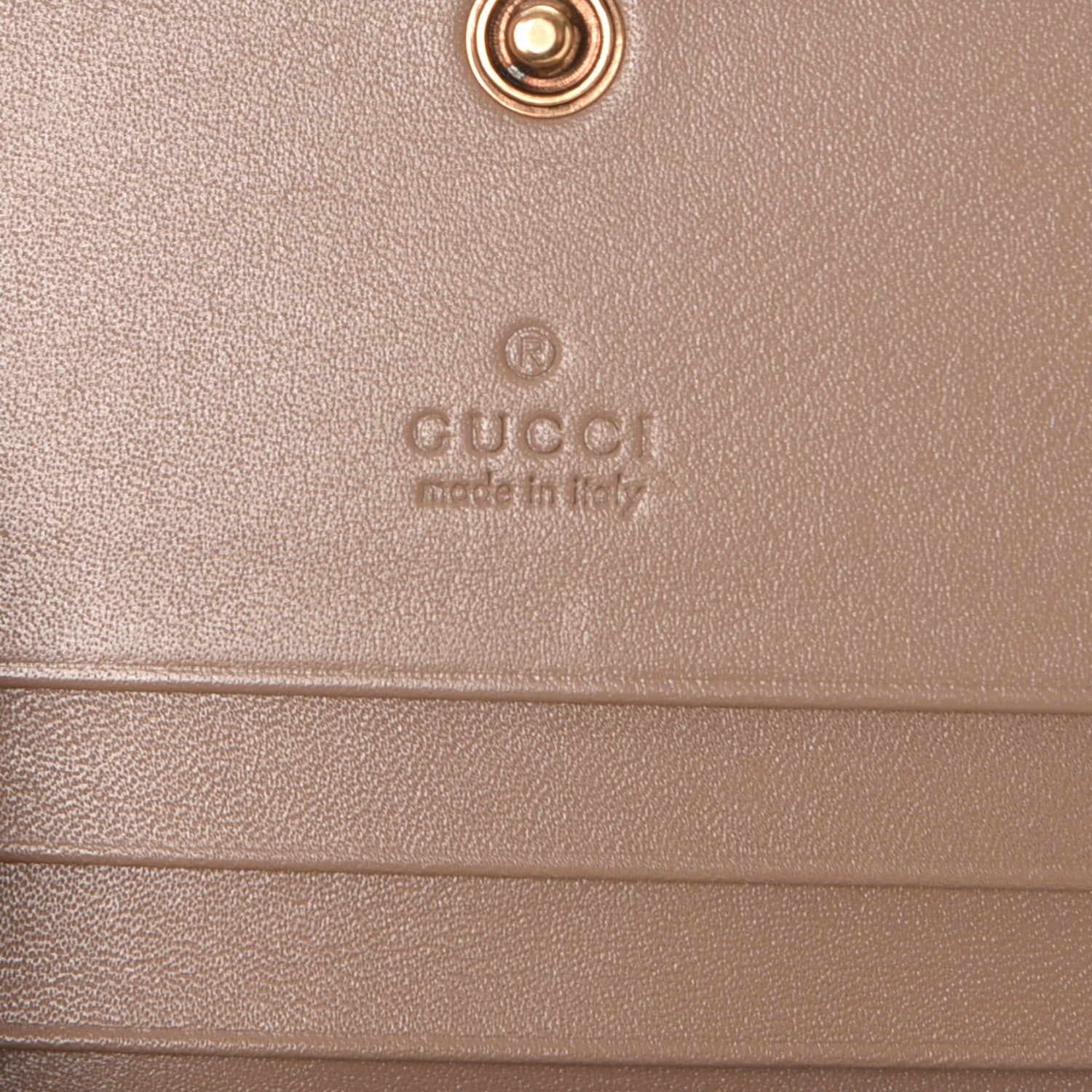 Gucci Calfskin Matelasse GG Marmont Card Case Wallet Porcelain Rose 6 of 7