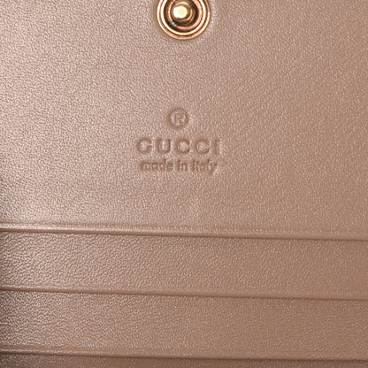 Gucci Calfskin Matelasse GG Marmont Card Case Wallet Porcelain Rose 6 of 7