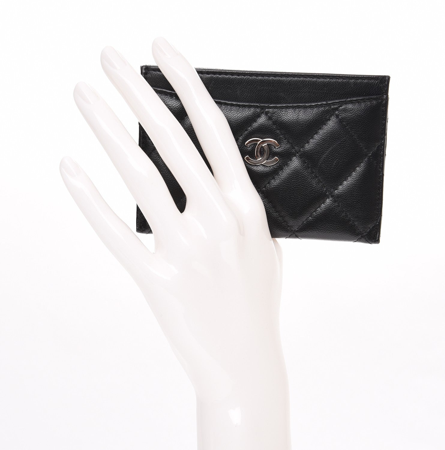 Chanel Lambskin Quilted Card Holder Black 2 of 8