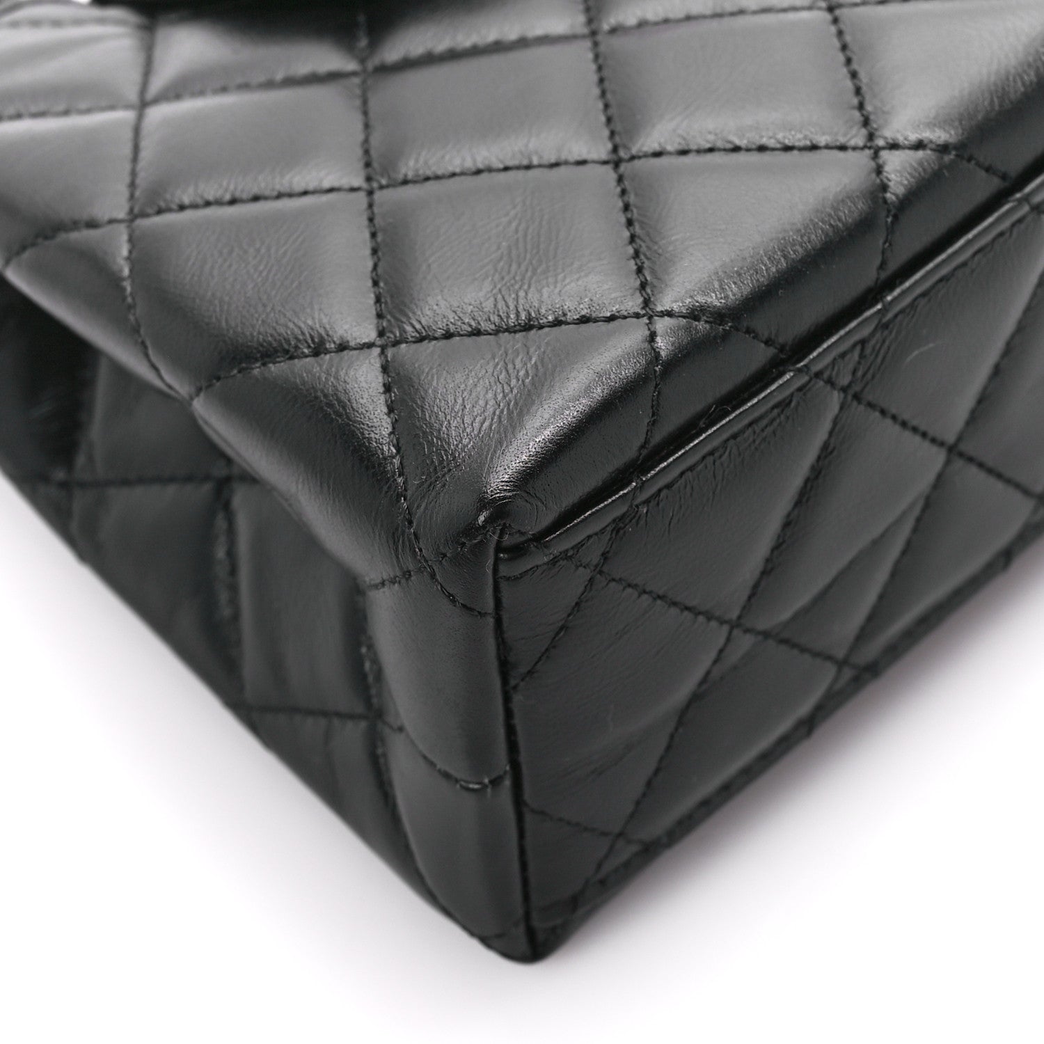 Chanel Shiny Aged Calfskin Quilted Nano Kelly Shopper Black 9 of 11