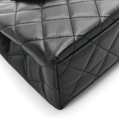 Chanel Shiny Aged Calfskin Quilted Nano Kelly Shopper Black 9 of 11