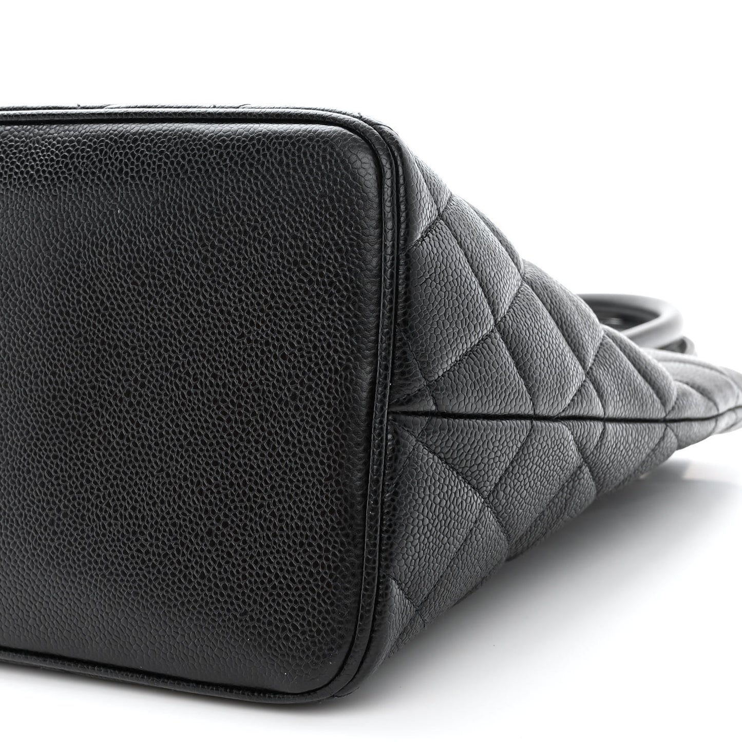 Caviar Quilted Medallion Tote Black