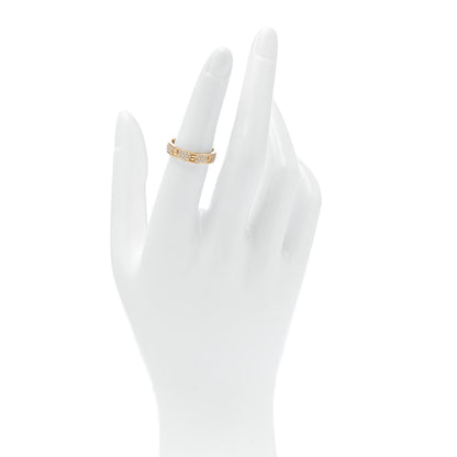 Cartier 18K Yellow Gold Diamond 4mm LOVE Wedding Paved Band Ring 51 5.75 2 of 5