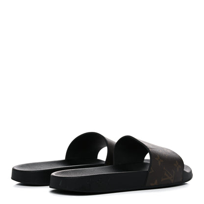 Louis Vuitton Rubber Monogram Mens Waterfront Mules 8.5 Macassar 4 of 16