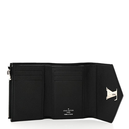 Louis Vuitton Soft Calfskin My Lockme Compact Wallet Black 5 of 6