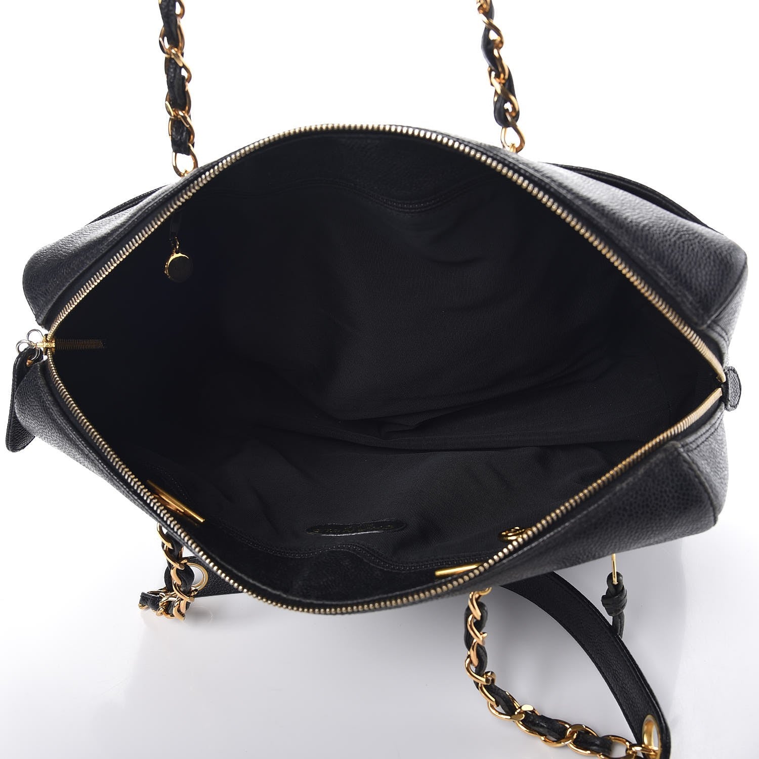 Chanel Caviar Large CC Shoulder Bag Black 5 of 7