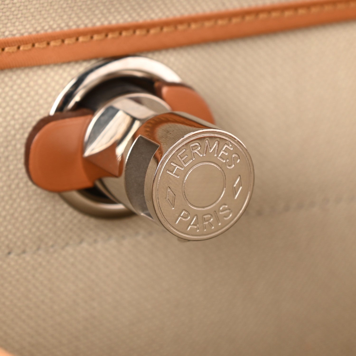 Hermes Vache Hunter Toile Herbag Zip 31 PM Trench Gold 8 of 13